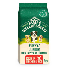 James Wellbeloved Dog Puppy Hypoallergenic Dry Food Chicken and Rice 2 kg