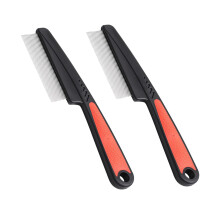 Oavie 2 Pack Flea Comb for Cats and Dogs, Fine Tooth Pet Grooming Brush for Removing Fleas, Ticks and Tear Stains, Gentle Stainless Steel Grooming Co