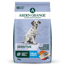 Arden Grange Sensitive Puppy/Junior Dry Dog Food, Fish, 2 Kg