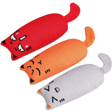 Bojafa Catnip Toys for Indoor Cats: 3 Pack Soft Plush Kitten Toys for Scratching/Playing/Chewing/Teething Indoor