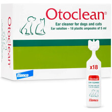 Otoclean Ear Cleaner - Soothing Cat and Dog Ear Cleaner in 5ml Bottles for Easy Application - Anti Cross-Contamination - 18 x 5ml