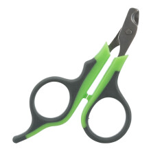 TRIXIE claw scissors for small animals - stainless steel - rubberised plastic handle - black/green - 8 cm - 6285