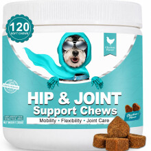 Bailey & Buddies Hip and Joint Supplement for Dogs, 120 Soft Chews with Glucosamine, Chondroitin, MSM and Green-Lipped Mussel, Joint Support for Seni