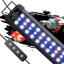 Pawfly 18 W Aquarium LED Light for 60 to 75cm Extendable Fish Tank Light with Full Spectrum Brilliant White Blue Red Lights with Daytime & Night Mode