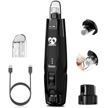 Casfuy Smart 6-Speed Dog Nail Grinder - 50% More Power Pet Nail Grinder with 2 LED Lights Quiet Rechargeable Electric Dog Nail Trimmers File Toenail