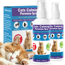 Cat Calming Pheromone Spray Kit, Feline Calming Spray for Stress & Anxiety Relief, Helps Reduce Scratching, Urine Marking & Tension, Drug-Free Formul
