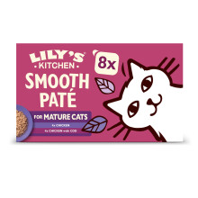 Lily’s Kitchen Smooth Paté, Wholesome, Nutritionally Balanced, Senior Cat Wet Food Multipack (32x85g) Trays, Tailored for Senior Cats, Grain-free R