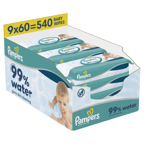 Pampers Pampers Water Wipes 9x60pk