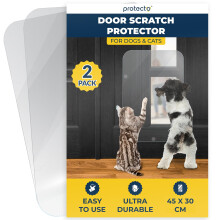 PROTECTO 2-Pack Ultra Durable Door Protector for Dogs - 45x30 cm Clear Cat Scratch Protector
