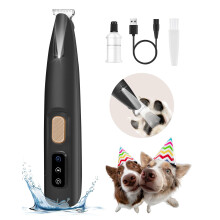 FURBONA Upgraded Dog Paw Trimmer with LED Light, 18 mm Widen Blade, 35 dB Low Noise, LED Display, Fully Waterproof, Rechargeable Clipper for Dogs Cat