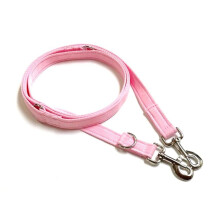 Police Style Dog Training Leads Double Ended Leash Obedience Control Recall Multi-Functional 20mm Cushion Webbing (Baby Pink, 11ft (3.3 Metres))