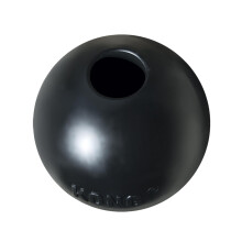 KONG Extreme Ball with Hole - Durable Natural Rubber Dog Fetch Toy for Training & Playtime - For Small Dogs, Black