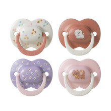 Tommee Tippee Ultimate Fit Soother, 6-18 Months, 4 Pack, Orthodontic Dummy for Babies, Symmetrical Teat, Air Holes, 100% BPA Free Silicone, Sterilise