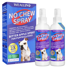 WEALLIN Dog No Chew Spray, 2PC Dog Deterrent Spray, 240ML No Chew Spray Behavior Training for Puppy Dog Deterrent Spray Stops Chewing, Biting, Lickin