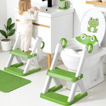 COOSEYA Frog Potty Training Seat,Upgrade 2 in 1 Toddler Toilet Seat,Green