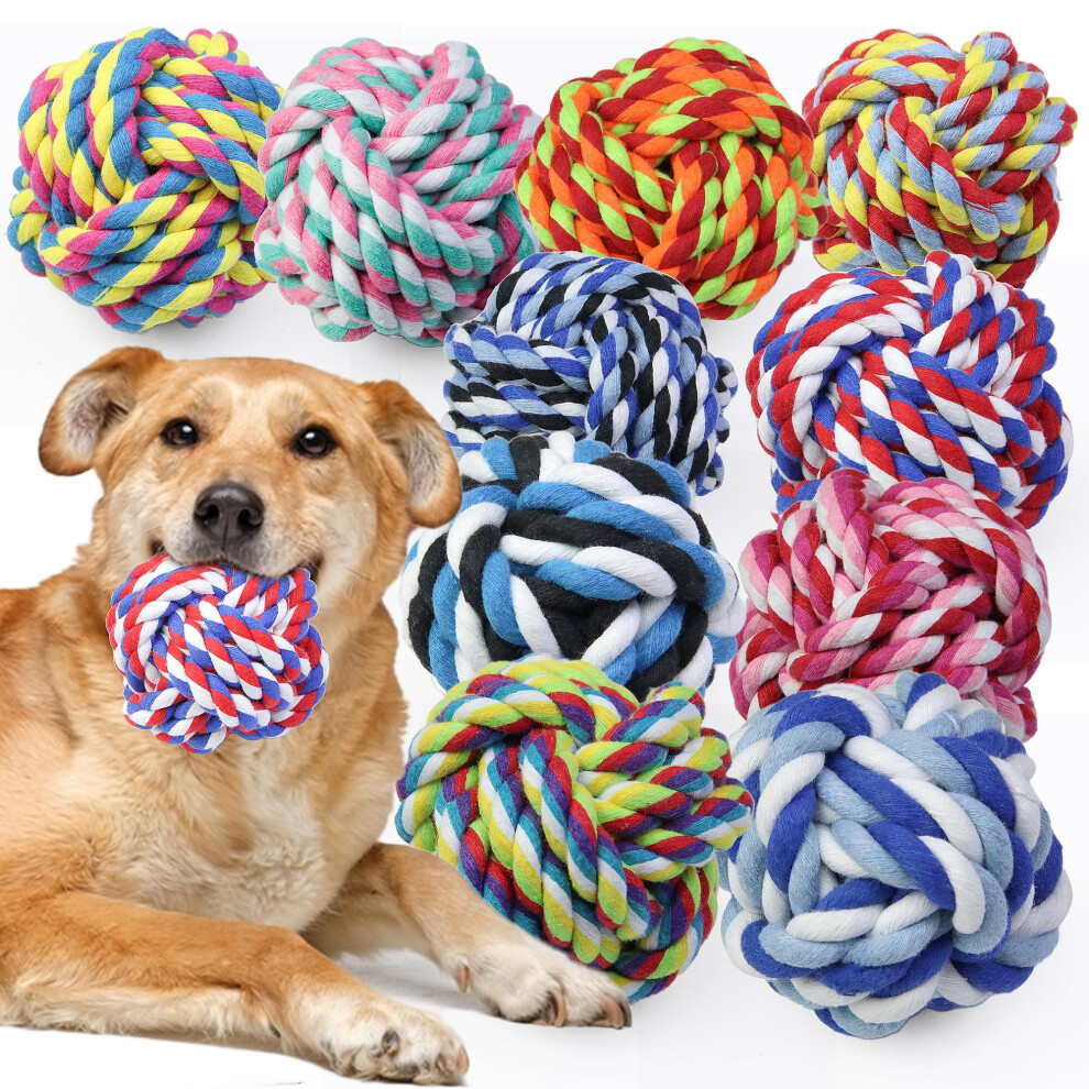 Gasapet Chew Rope Toys For Aggressive Chewers, 10 Pack Durable Balls For Medium Small Breeds, Dental Cotton Rope, Puppy Teething Chew, Interactive To 5006306727813