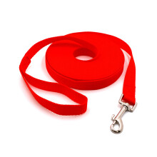 Dog Lead, 10m Waterproof & Adjustable Nylon Dog Leash with Handle and 360 Carabiner, Durable Training Lead for Small, Medium, and Large Dogs (Red)