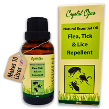 Flea, Tick & Lice Repellent Spray for Dog, Cat & All Animal Bugs. Makes 10 litres. 100% Natural Tried & Trusted Essential Oil Blend. Highly Effective