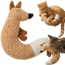 Speedy Panther Cat Catnip Toy for Indoor Cats, Plush Fox Design, Bite-Resistant