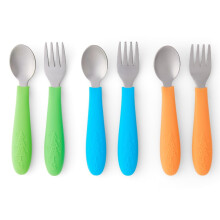Elk and Friends Kids Silverware with Silicone