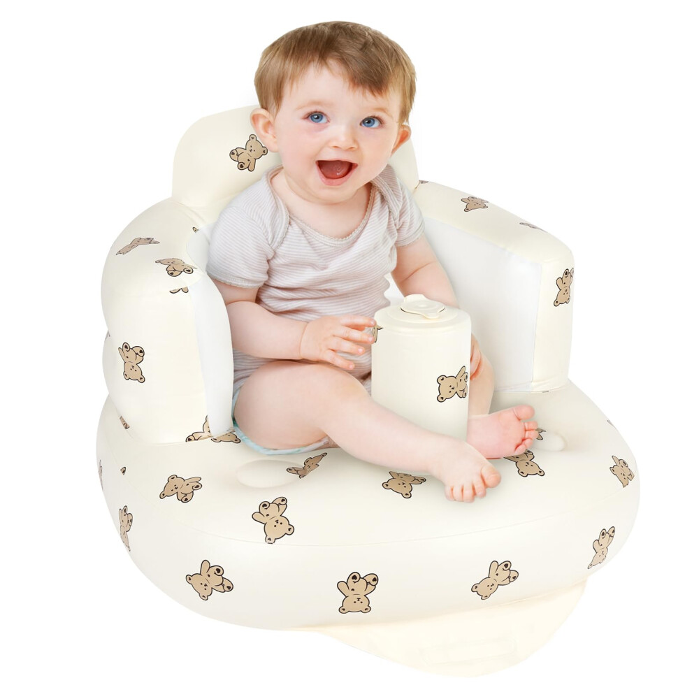 Inflatable Baby Chair,Infant Back Support Sofa For Babies 3 Months And Up Summer Inflatable Baby Seat For Sitting Up, Baby Shower Chair Baby Ou Alaoo