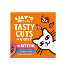 Lily’s Kitchen Tasty Cuts in Gravy, Complete Nutrition, Kitten Wet Food Multipack 48x Tins (85g), Tailored for Kittens, With Freshly Prepare
