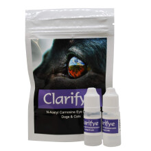 Clarifye | Cataract Eye Drops For Dogs | With N Acetyl Carnosine | 2x10ml | Therapeutic Eye Lubricating Drops For Dry Eyes | Improve Vision Clarity &