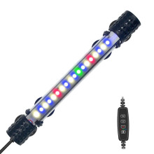 VARMHUS Submersible LED Aquarium Light,Fish Tank Light with Timer Auto On/Off Dimming Function,3 Light Modes Dimmable&4-Color Lamp Beads,10 Brightnes