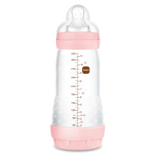 MAM Easy Start Anti-Colic A124 – Patented Anti-Colic Bottle with Teat 3 Made of SkinSoftTM Ultra-Soft Silicone, for Babies from 4 Months, 320 ml, Pi