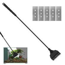KDRNXVAL 65cm Aquarium Algae Scraper Set – Lightweight, Detachable and Adjustable Algae Cleaner with 5 Replaceable Blades for Glass Fish Tank and Gr