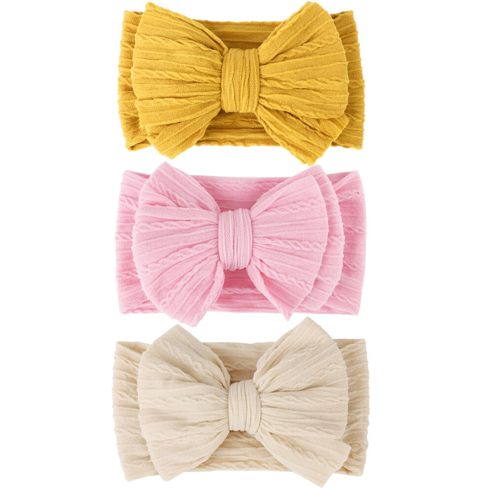 Aqokka Baby Bows Headbands Nylon Baby Girl Headbands Newborn Hairbands Toddler Hair Accessories For Girls Infant Kids
