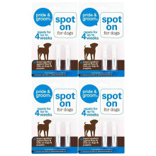 VR Angle 4 Pack Dog Flea and Tick Treatment | Fast-Acting Spot-On Solution for Dogs | Easy Application, Quick Relief and Lasting Protection