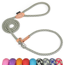 Grand Line Slip Lead Dog Leash - Anti Pull Dog Lead with 1.5m Reflective Training Rope, No Collar Needed for Small, Medium, Large Dogs & Cats (Grey-G