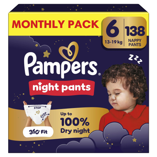 Pampers Pampers Night Pants, Size 6
