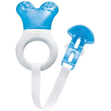 MAM Mini Cooler & Clip | Teething Toy with Water-Filled Cooling Element | Suitable from Birth to 3 Years | Relief for Painful and Sensitive Gums | Ea