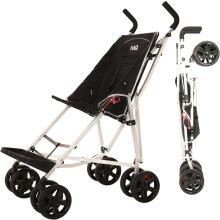 MobiQuip XL Disability Pushchair, Black - Special Needs Stroller for Older Children up to 50kg - Lightweight Folding Aluminium Frame - Adjustable Foo