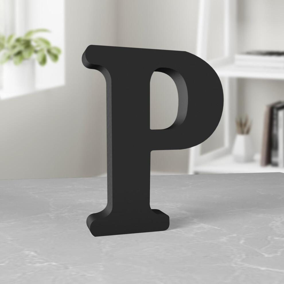 Aruatu 8 Inch Black Wood Letters Unfinished Wood Letter For Wall Decor Decorative Standing Letter Large Letters For Wall Decoration For Craft Home Pa