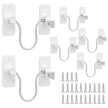 6 Pcs Window Safety Locks, Self-Adhesive Window Restrictor for UPVC