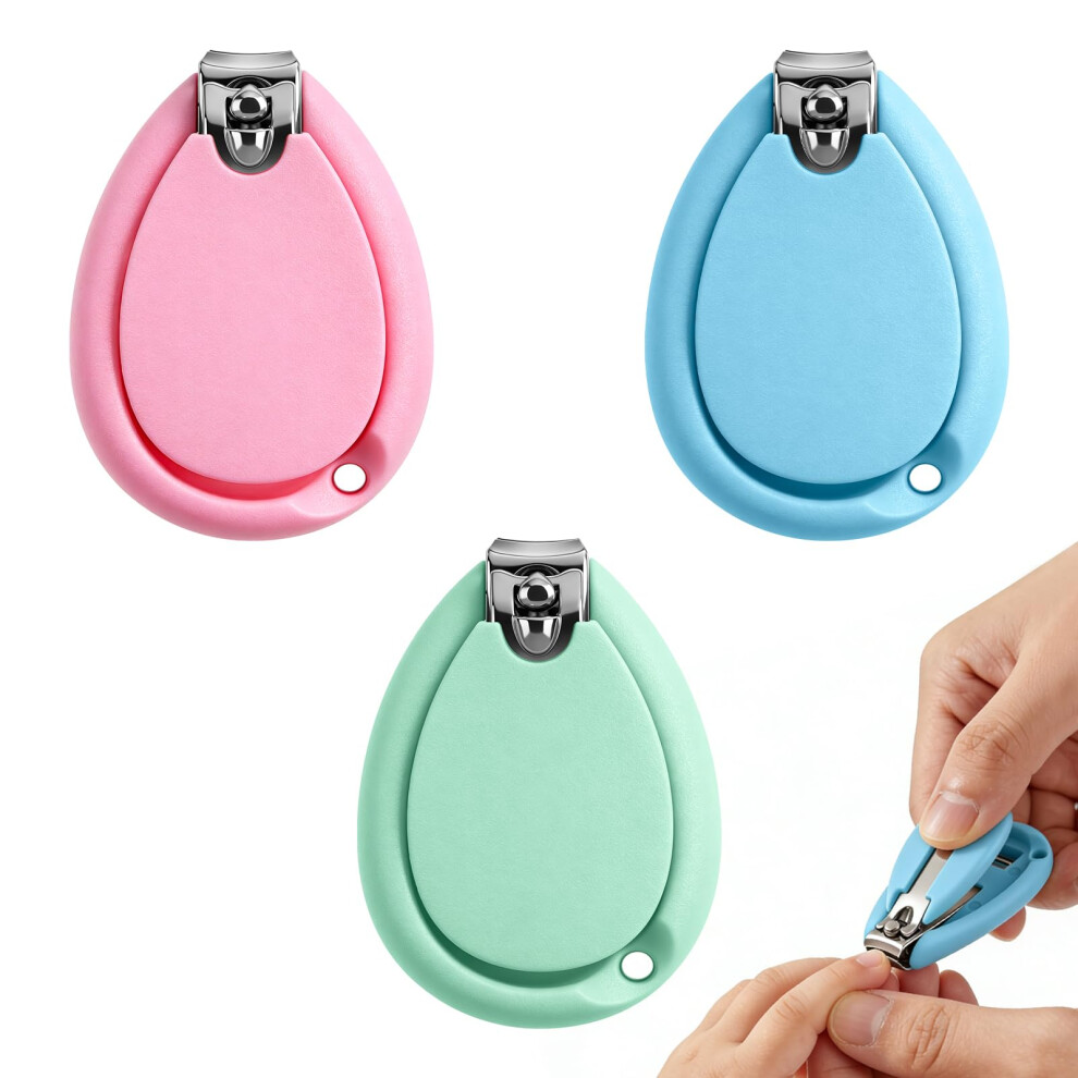 Leikedun 3 Pieces Kids Nail Clippers Set Cute Cartoon Childrens Nail Clippers For Women,Girls,Children (C)