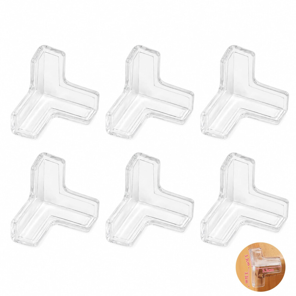 Admygo Corner Protectors For Kids, 6 Pack Clear Baby Proofing Corner Guards, Soft Thick Table Corner Protectors For Furniture, Transparent Edge Protectors F