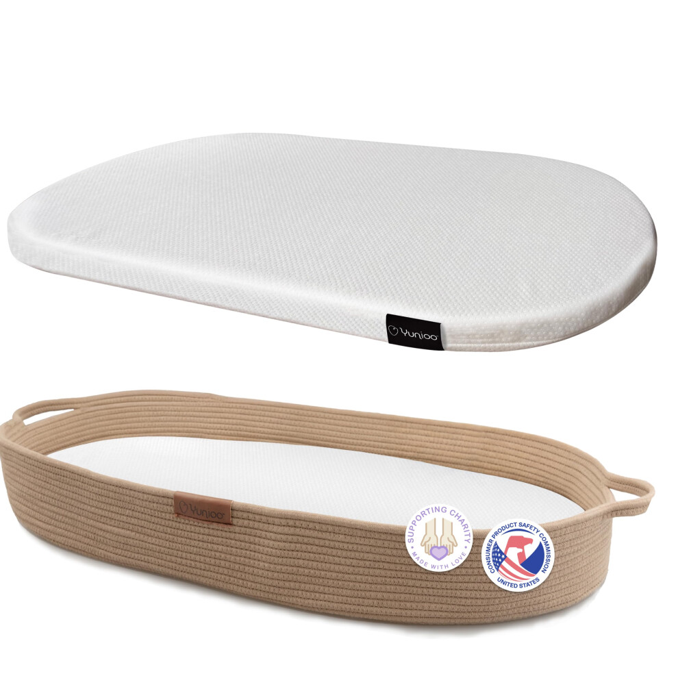 Baby Changing Basket With Soft, Portable Changing Mat For Dresser & Changing Table, Baby Essentials For Newborn Yunioo