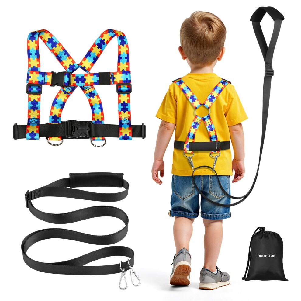 Hoomtree Safety Harness Leash For Kids With Autism, Special Needs And Older Children Ages 3-6 | Adjustable Walking Harness With Grab Handle And Tethe 5005710205078