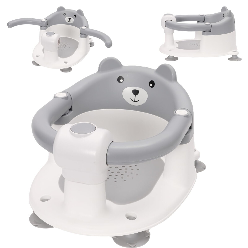 Nukdey Baby Bath Seat Baby Shower Chair With Non-Slip Suction Cup Portable Babies Bathtub Seat Support For Sit Up Bathing Suitable For 6-24 Months Infant Ch