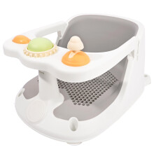 Bebamour Baby Bath Seat 6 Months+ Child Bathtub Non-Slip Baby Bath Seat with Toy, Gray