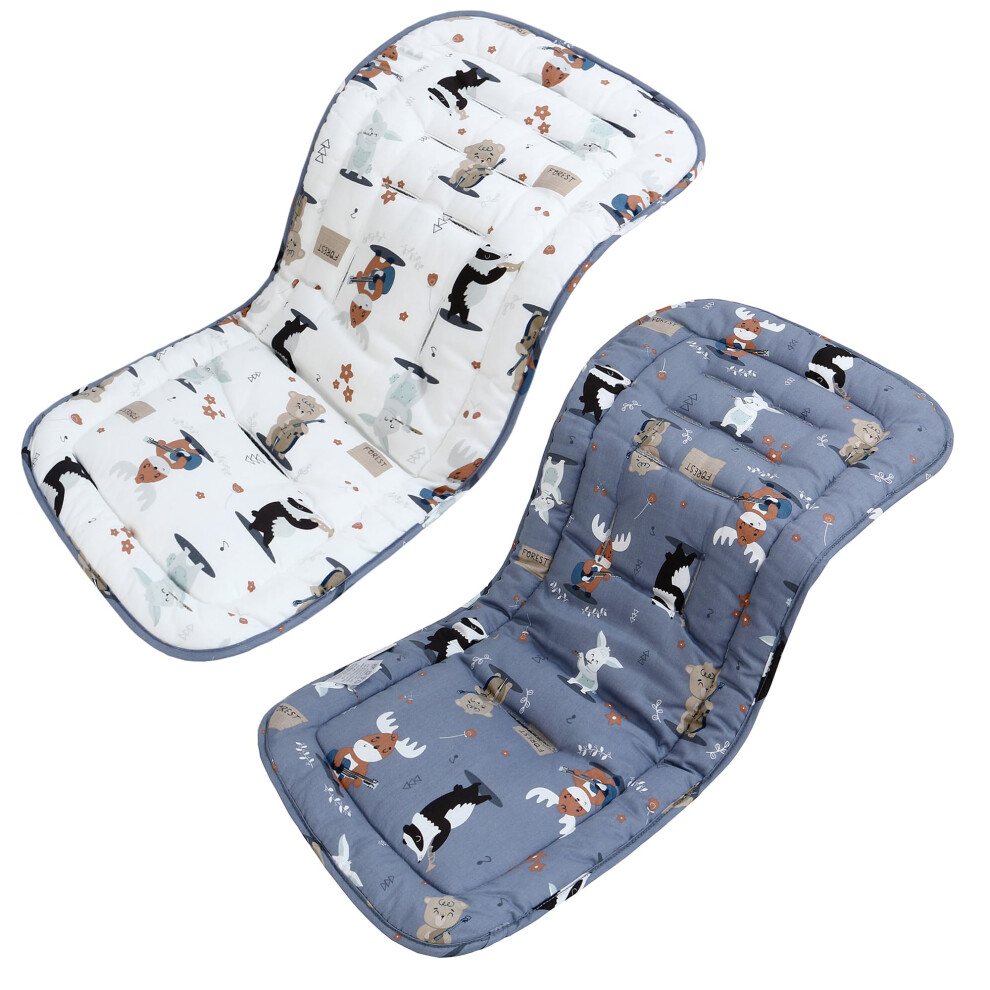 Baby Pushchair Seat Liners,Pram Liner Universal Fit For Most Pushchairs,100% Cotton Double-Sided Baby Stroller Cushion Pad,Stroller Pad Seat Cover Fo Lat Lee And Town