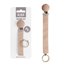 BIBS Pacifier Clip Ribbon - Secure Your Baby's Pacifier with Durable Polyester Webbing and Nickel-Free Metal Clip - Compatible with All BIBS Pacifier