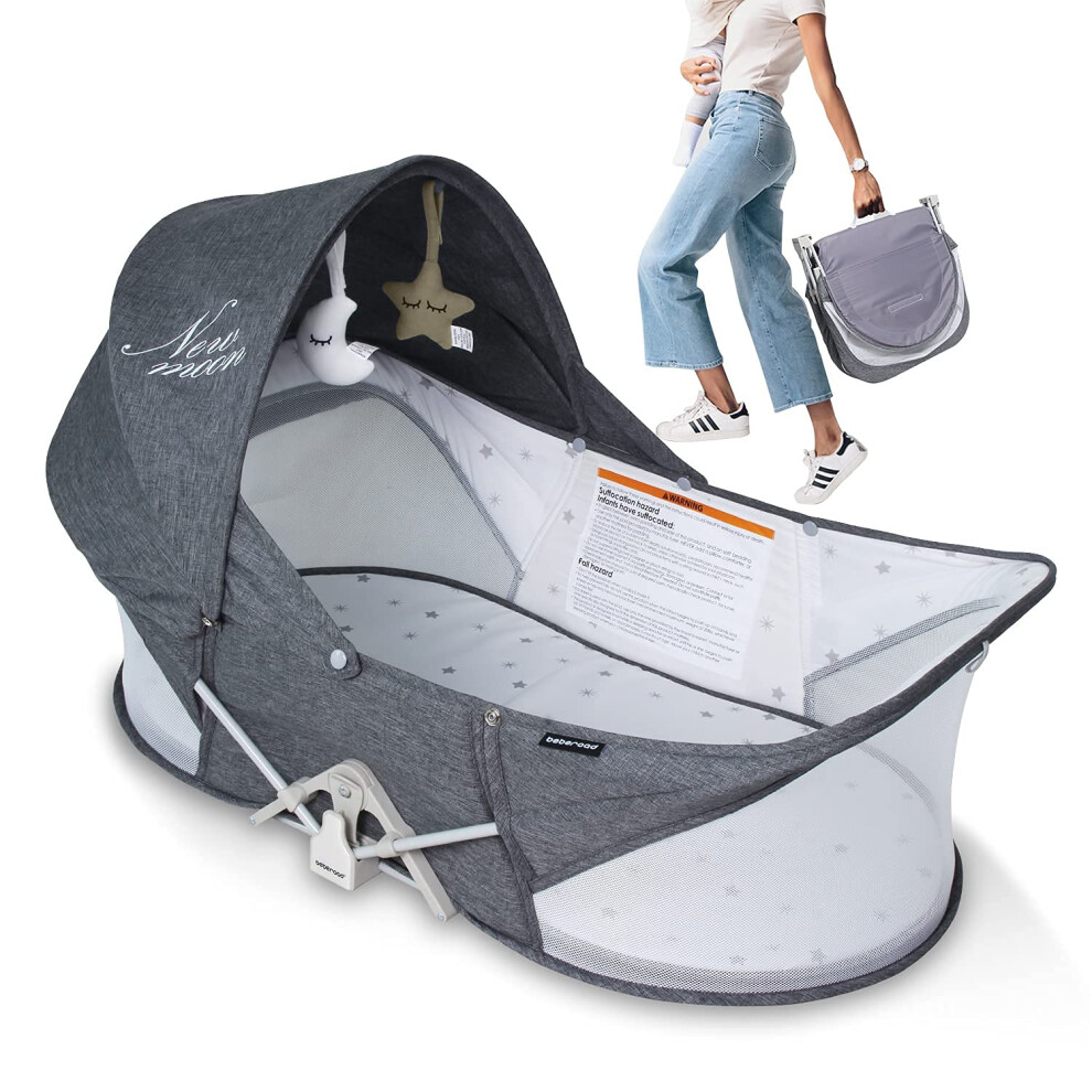 Beberoad Portable Baby Bed Travel Bassinet Foldable Infant Crib, Baby Cots Portable Cots For Newborn, Babies, Toddlers With Mattress, Mosquito And Su