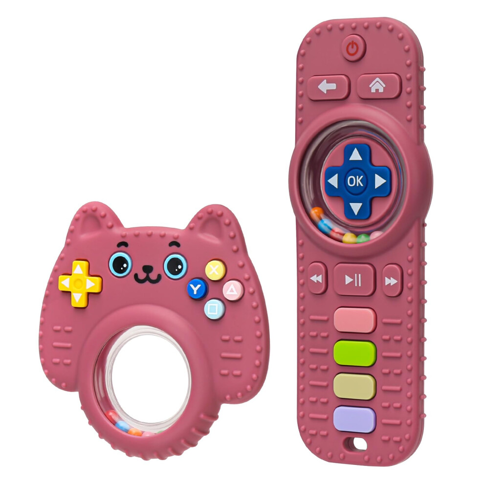 Cldy Teething Toys For Baby, Baby Remote Control Toy, Tv Remote Toy Bpa Free, Boys Girls Baby Chew Toys, Food Grade Silicone, Gum Pain Relief, Newbor
