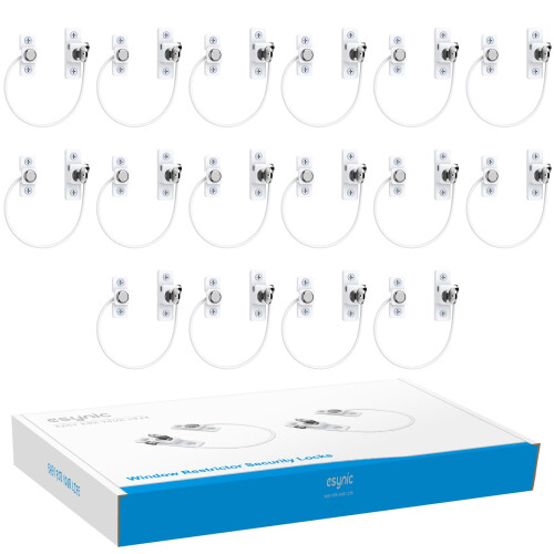 eSynic Window Restrictors 16 Pack Window Opening Restrictor for UPVC
