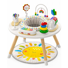 Move2Play 4-in-1 Baby Activity Center | Montessori-Inspired Design | 8 Interactive Toys | Tummy Time, Exersaucer, Jumper | 3-6+ Month Must Have | Bab